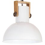 vidaXL Lampe suspendue industrielle 25 W Blanc Rond Manguier 42 cm E27