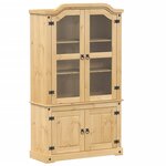 vidaXL Vitrine en verre Corona 103 5x42x180 cm bois de pin massif