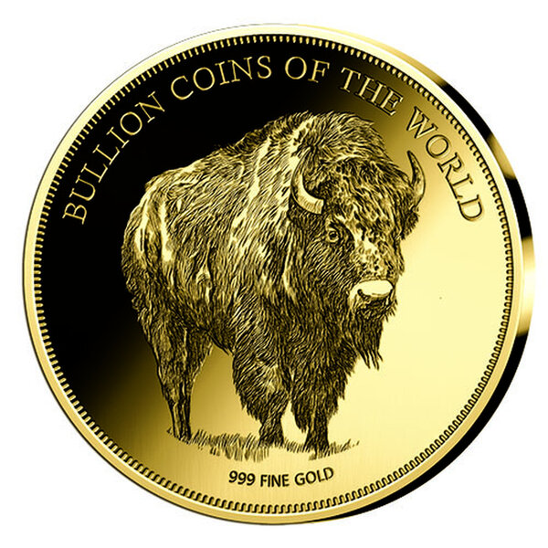 Monnaie BUFFALO Bullion Coins of the World 2020 1/500 Oz Or 3000 Francs Chad (PRÉCOMMANDE)