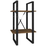 vidaXL Bibliothèque 2 niveaux Chêne brun 40x30x70 cm Bois d'ingénierie