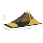 vidaXL Tente de camping 317x240x100 cm Jaune