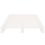 vidaXL Cadre de lit blanc 100x200 cm bois de pin massif