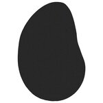 vidaXL Tapis Noir 100 x 200 cm Polyester