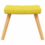 vidaXL Chaise de relaxation avec tabouret Jaune moutarde Tissu