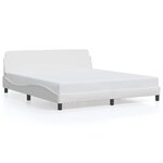 vidaXL Cadre de lit Dover blanc 183x213 cm similicuir