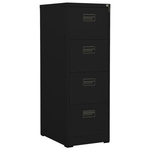 vidaXL Classeur Noir 46x62x133 cm Acier