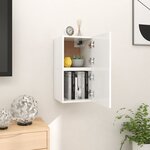 Vidaxl meubles tv muraux 2 pièces blanc 30 5x30x30 cm