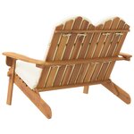 vidaXL Banc de jardin Adirondack et coussins 126 cm bois massif acacia