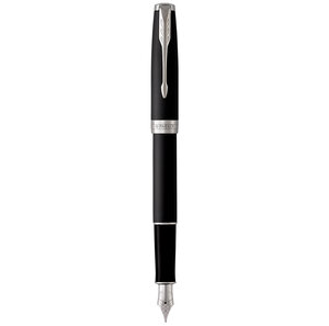 PARKER Sonnet Stylo plume noir mat  Plume moyenne  encre noire  Coffret cadeau