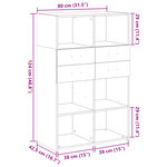 vidaXL Buffet haut gris béton 80x42 5x124 cm bois d'ingénierie
