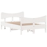 vidaXL Cadre de lit sans matelas blanc 120x200 cm bois de pin massif