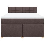 vidaXL Sommier à lattes de lit avec matelas Marron foncé 140x190 cm