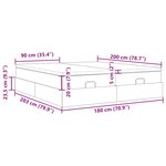 VidaXL Cadre de lit ottoman avec matelas gris foncé 180x200cm tissu