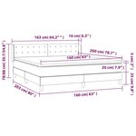 vidaXL Lit à sommier tapissier avec matelas Crème 160x200cm Similicuir