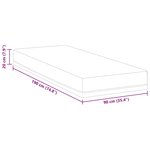 vidaXL Matelas Blanc  bleu 90 x 190 cm Mousse