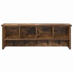 vidaXL Porte-manteau mural avec étagère Chêne fumé 75 x 16 x 26 cm