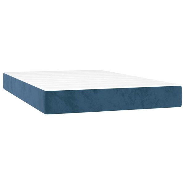 vidaXL Matelas de lit à ressorts ensachés fermeté moyenne 120x210x20 cm velours