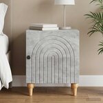 vidaXL Cabinet de chevet Gris béton 43 x 34 5 x 50 cm