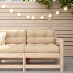 vidaXL Chaise de jardin avec coussins bois de pin massif