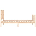 vidaXL Cadre de lit avec tête de lit 90x190 cm bois massif