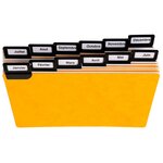 Guide de classement 105 x 148 mm exacompta jaune - jeu de 24