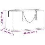 vidaXL Sacs de rangement pour coussins de jardin 2 Pièces noir