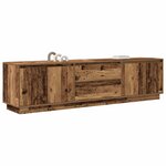 vidaXL Meuble TV avec éclairage LED vieux bois 193 5x41x50 cm