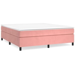 VidaXL Cadre de lit rose 180x200 cm velours