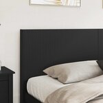 vidaXL Tête de lit Noir Bois d'ingénierie