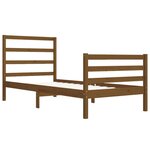vidaXL Cadre de lit Marron miel Bois de pin massif 90x190 cm Simple