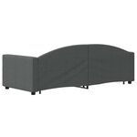 vidaXL Lit de jour avec lit gigogne gris foncé 80x200 cm tissu