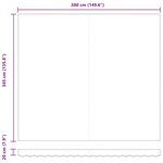 vidaXL Store rétractable à rayures colorées de 400 x 350 cm