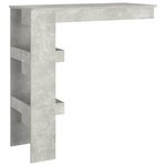 vidaXL Table de bar murale Gris Béton 102x45x103 5cm Bois d'ingénierie