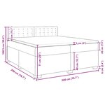 vidaXL Sommier à lattes de lit et matelas Vert foncé 200x200cm Velours