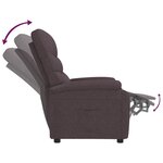 vidaXL Fauteuil inclinable Marron foncé Tissu