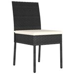 vidaXL Chaises à manger de jardin lot de 2 Résine tressée Noir