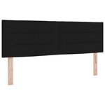 vidaXL Tête de lit LED avec bandes LED Noir 160 cm tissu