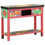 Table Console Multicolore 100x30x75 cm en Bois Massif de Mangue vidaXL