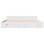 vidaXL Cadre de lit avec tiroirs sans matelas blanc 200x200 cm