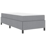 vidaXL Lit à ressorts avec matelas Gris clair 90 x 190 cm tissu