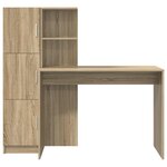 vidaXL Bureau 2 Pièces Chêne Sonoma