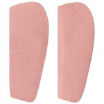 vidaXL Tête de lit avec oreilles Rose 183x23x78/88 cm Velours