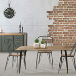 Table repas plateau en bois indus