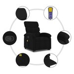 vidaXL Fauteuil de massage inclinable Noir Tissu