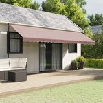 vidaXL Tissu de remplacement de cantonnière d’auvent rayure marron 6 m