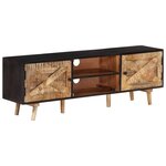 vidaXL Meuble TV 140x30x46 cm Bois de manguier brut et d'acacia massif