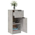 vidaXL Buffets 2 Pièces Gris béton 30x30x70 cm Bois d'ingénierie