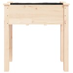 vidaXL Jardinière avec doublure 71x37x76 cm bois massif de sapin