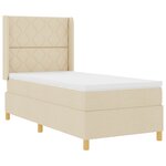 vidaXL avec matelas avec des lumières à LED Crème 100 x 200 cm