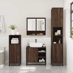 vidaXL Ensemble de meubles de salle de bain 2 Pièces Chêne marron